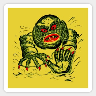 Vintage Halloween lagoon monster Sticker